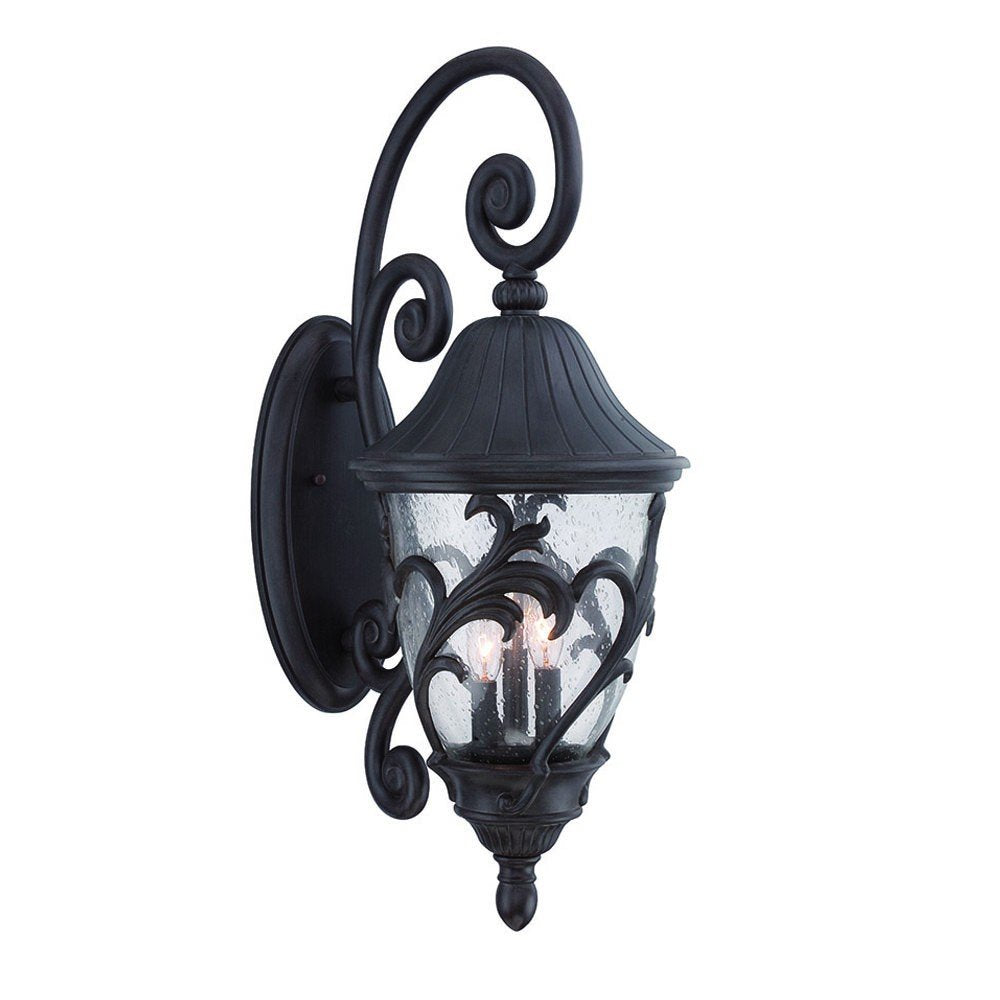30" Black And Clear Plastic and Glass Vanity Flush Mounted Sconce HomeRoots