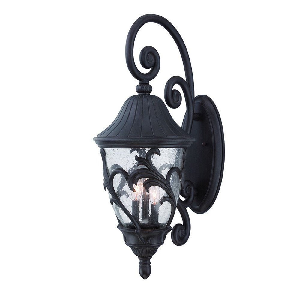 30" Black And Clear Plastic and Glass Vanity Flush Mounted Sconce HomeRoots