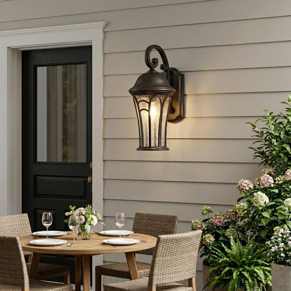 XL Matte Black Tapered Goblet Wall Light HomeRoots
