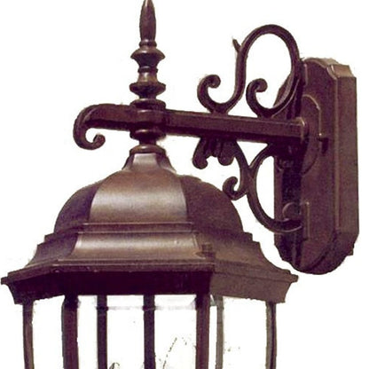Dark Brown Hanging Ornamental Lantern Wall Light HomeRoots