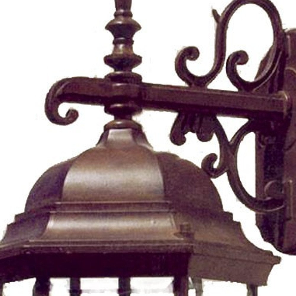 Dark Brown Hanging Ornamental Lantern Wall Light HomeRoots