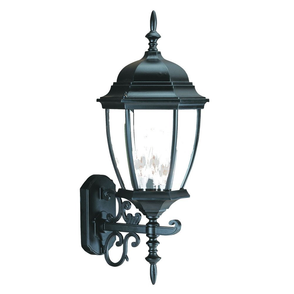 Matte Black Ornamental Lantern Wall Light — view 4
