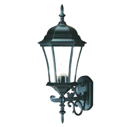 Matte Black Ornamental Carousel Lantern Wall Light HomeRoots
