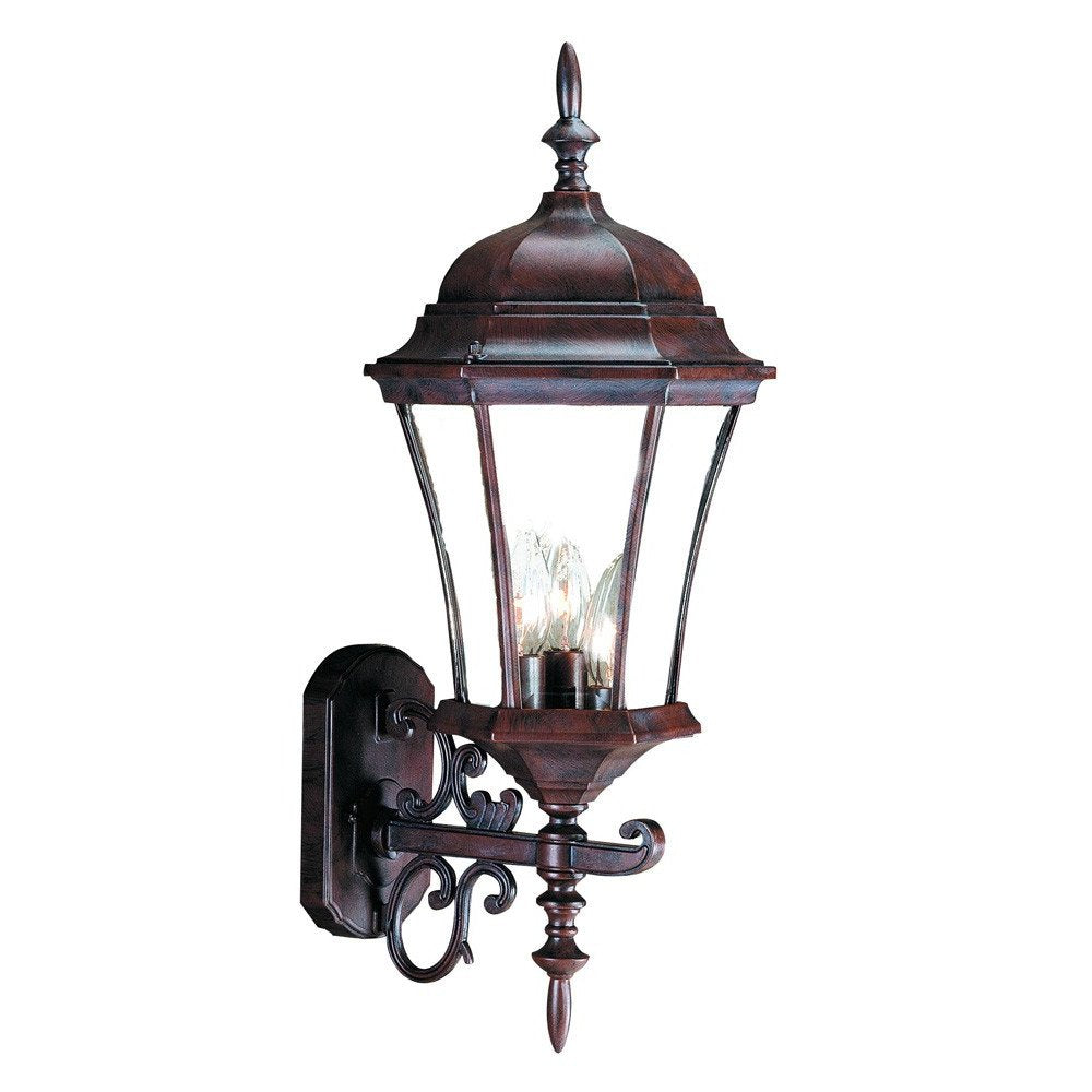Dark Brown Ornamental Carousel Lantern Wall Light HomeRoots