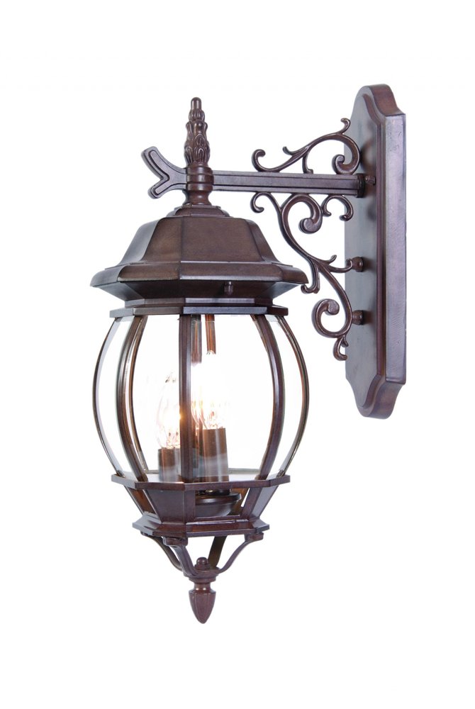 Three Light Dark Brown Hanging Glass Globe Wall Light HomeRoots