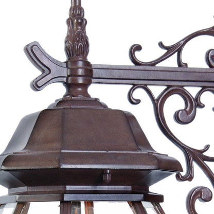 Three Light Dark Brown Hanging Glass Globe Wall Light HomeRoots