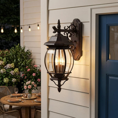 Three Light Dark Brown Hanging Glass Globe Wall Light HomeRoots