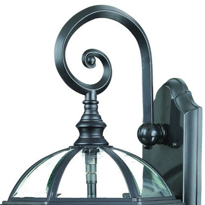 Three Light Matte Black Eastern Lantern Wall Light HomeRoots