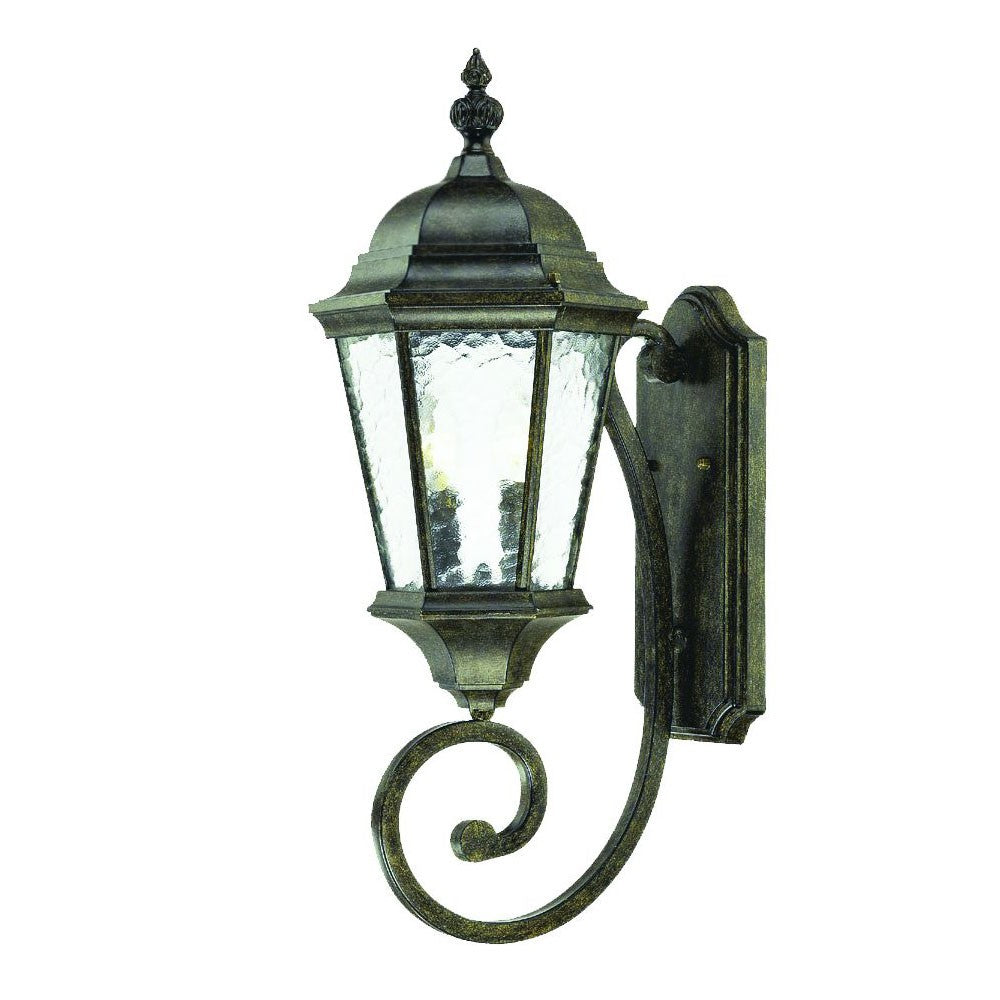 Two Light Antique Black Carousel Lantern Wall Light