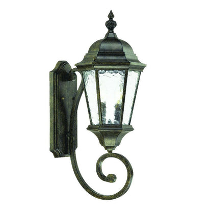 Two Light Antique Black Carousel Lantern Wall Light