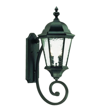 Two Light Matte Black Carousel Lantern Wall Light HomeRoots