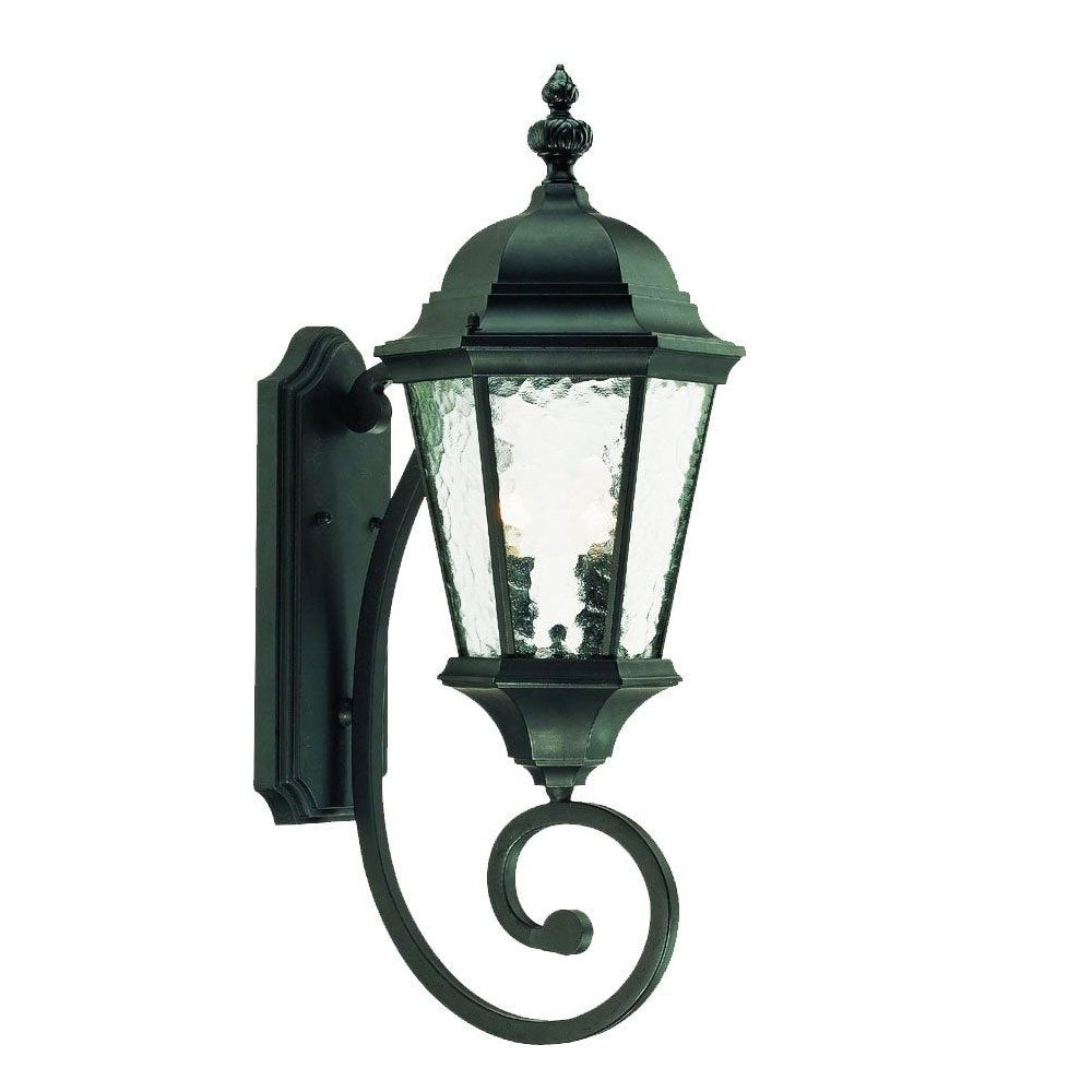 Two Light Matte Black Carousel Lantern Wall Light HomeRoots