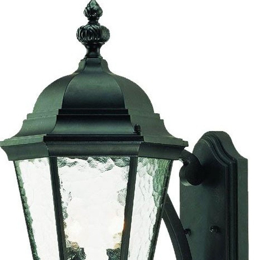 Two Light Matte Black Carousel Lantern Wall Light HomeRoots
