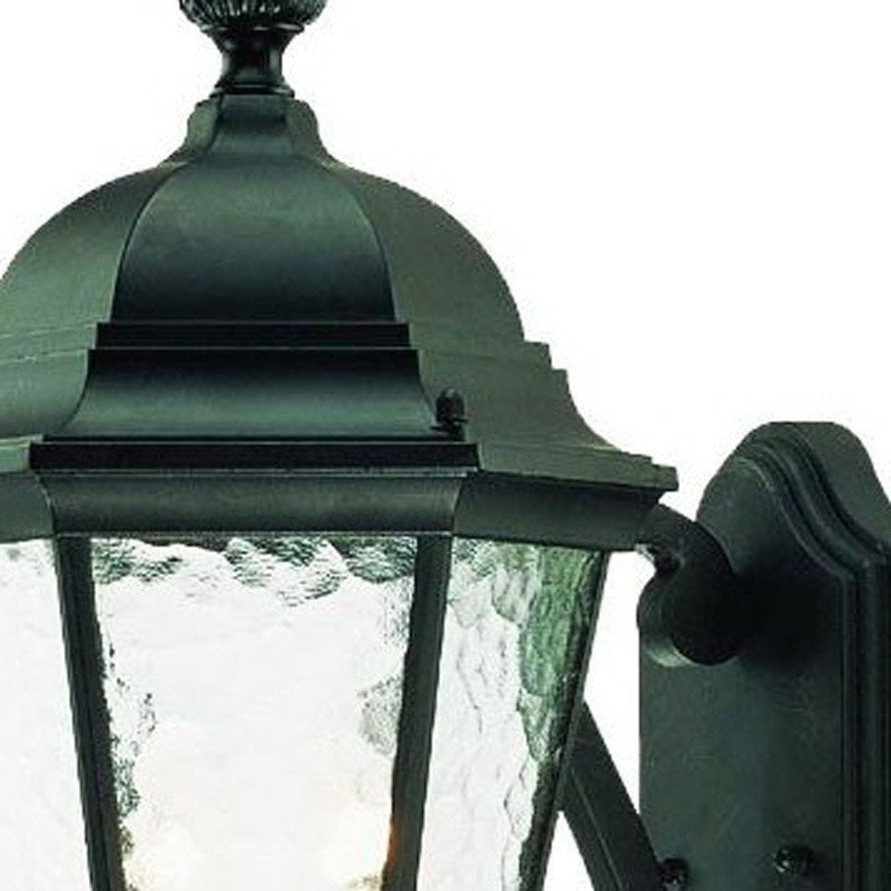 Two Light Matte Black Carousel Lantern Wall Light HomeRoots