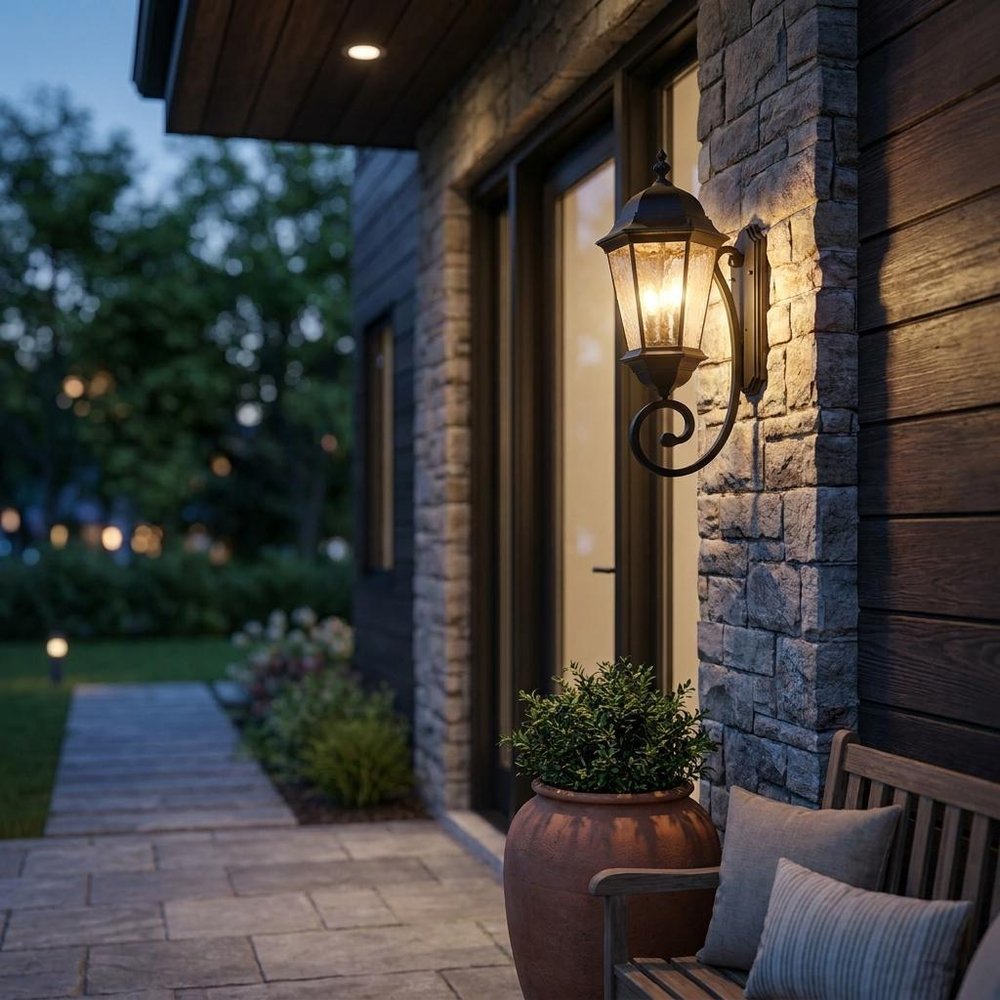Black And Clear Three Light Hammered Dimmable Outdoor Hanging Lights With Black And Clear Shades HomeRoots