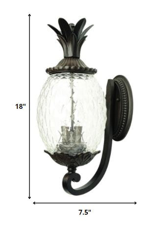 Antique Bronze Pineapple Wall Light — view 2