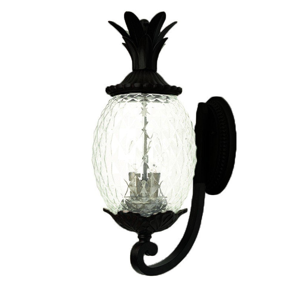 Matte Black Pineapple Wall Light HomeRoots