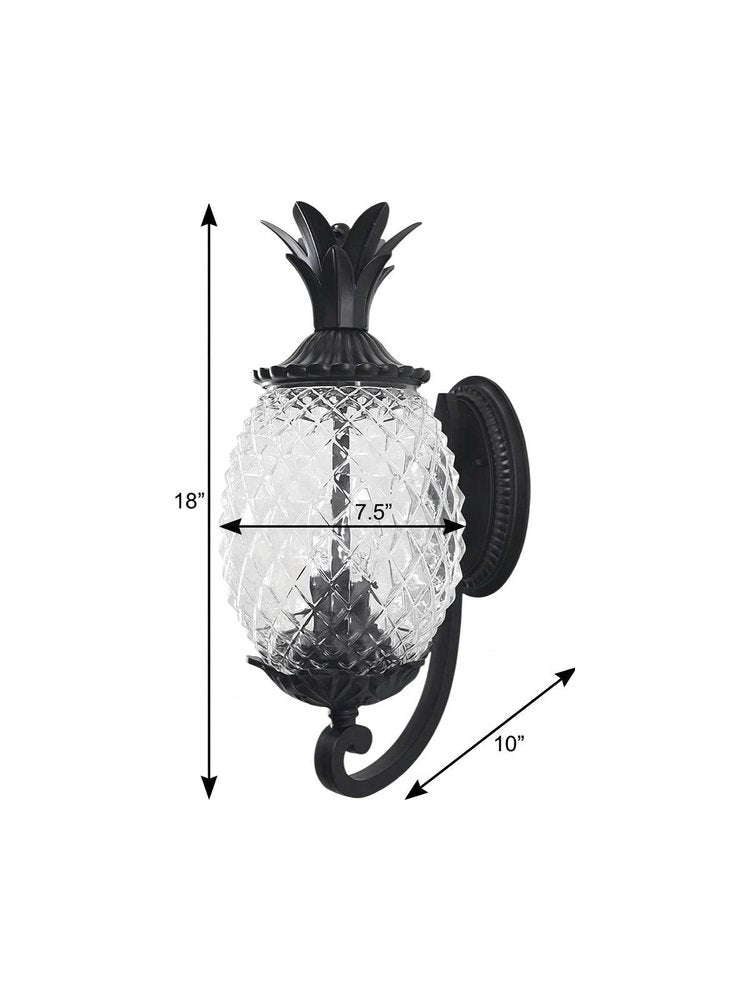 Matte Black Pineapple Wall Light HomeRoots