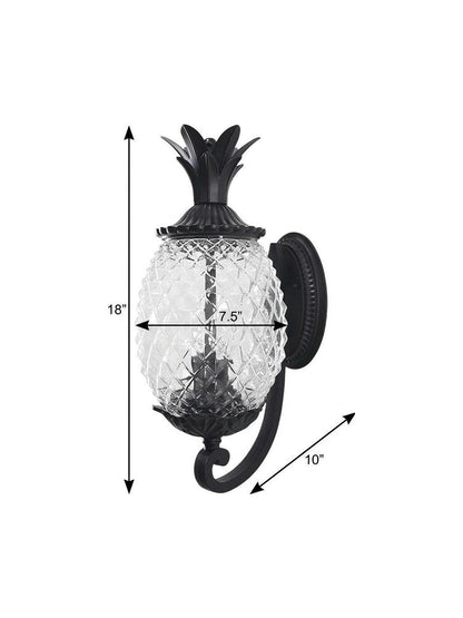 Matte Black Pineapple Wall Light HomeRoots