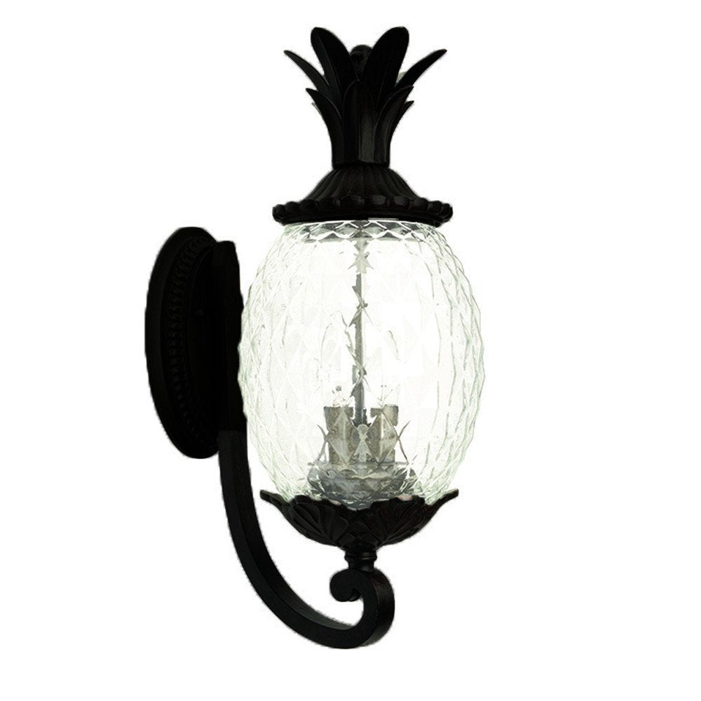 Matte Black Pineapple Wall Light HomeRoots