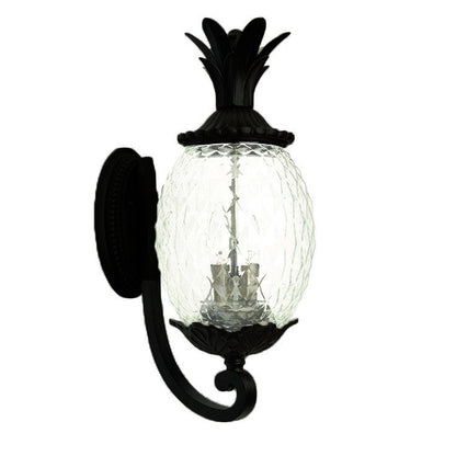 Matte Black Pineapple Wall Light HomeRoots