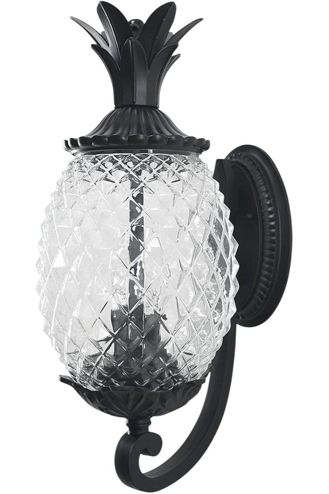 Matte Black Pineapple Wall Light HomeRoots