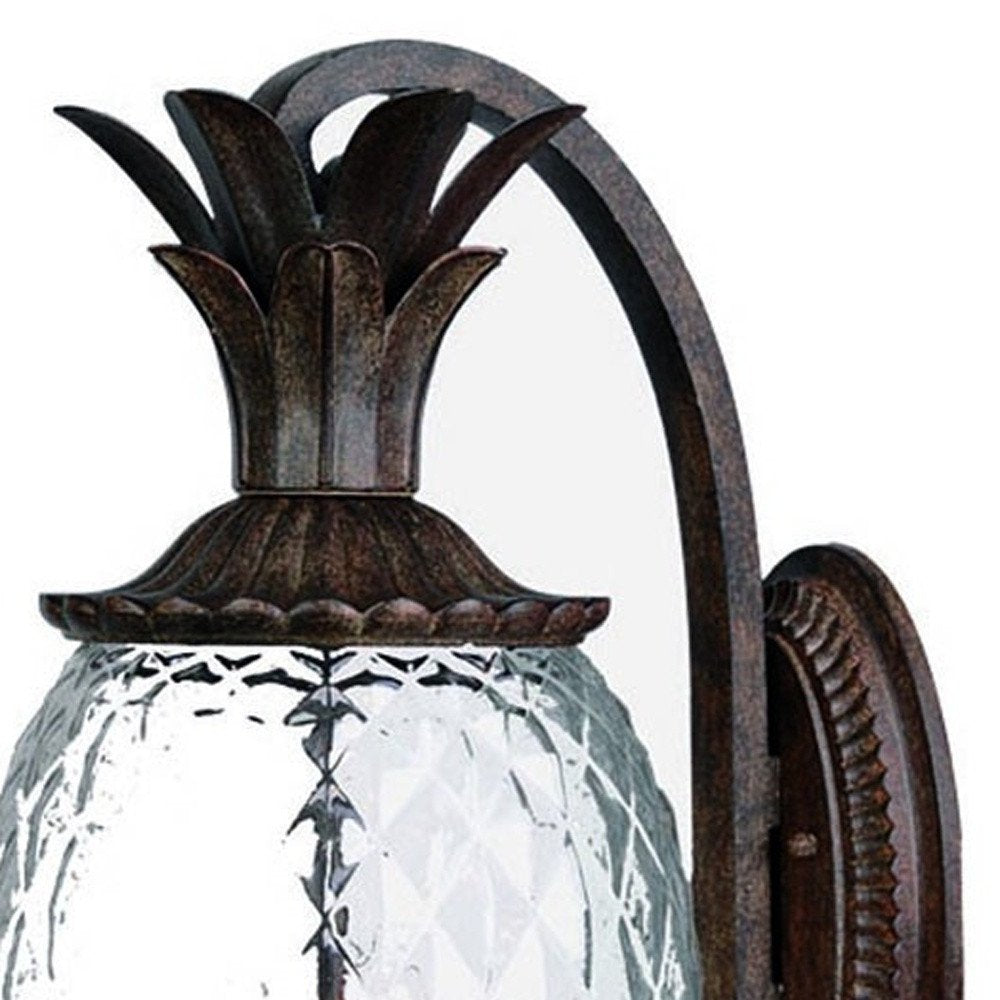 Antique Bronze Hanging Pineapple Wall Light HomeRoots