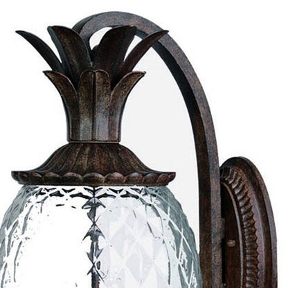 Antique Bronze Hanging Pineapple Wall Light HomeRoots