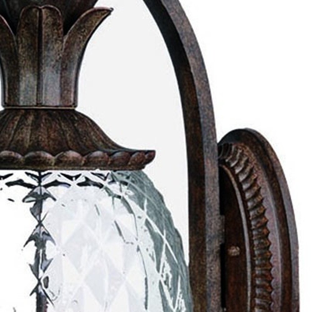 Antique Bronze Hanging Pineapple Wall Light HomeRoots
