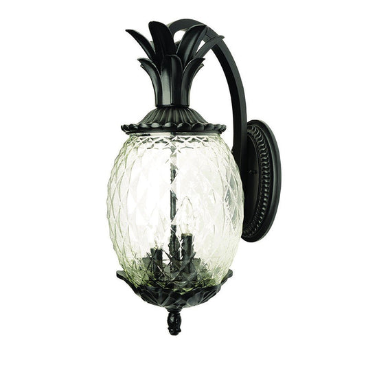 Matte Black Hanging Pineapple Wall Light HomeRoots