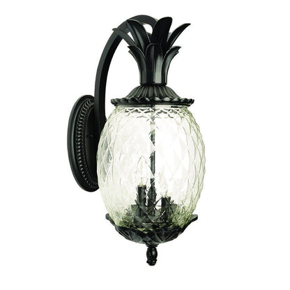 Matte Black Hanging Pineapple Wall Light HomeRoots