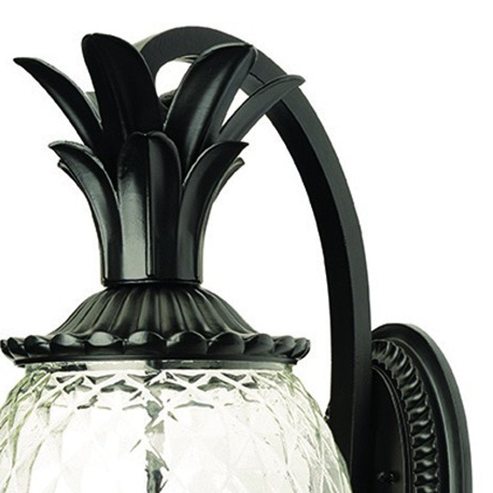 Matte Black Hanging Pineapple Wall Light HomeRoots