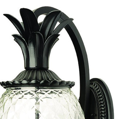 Matte Black Hanging Pineapple Wall Light HomeRoots