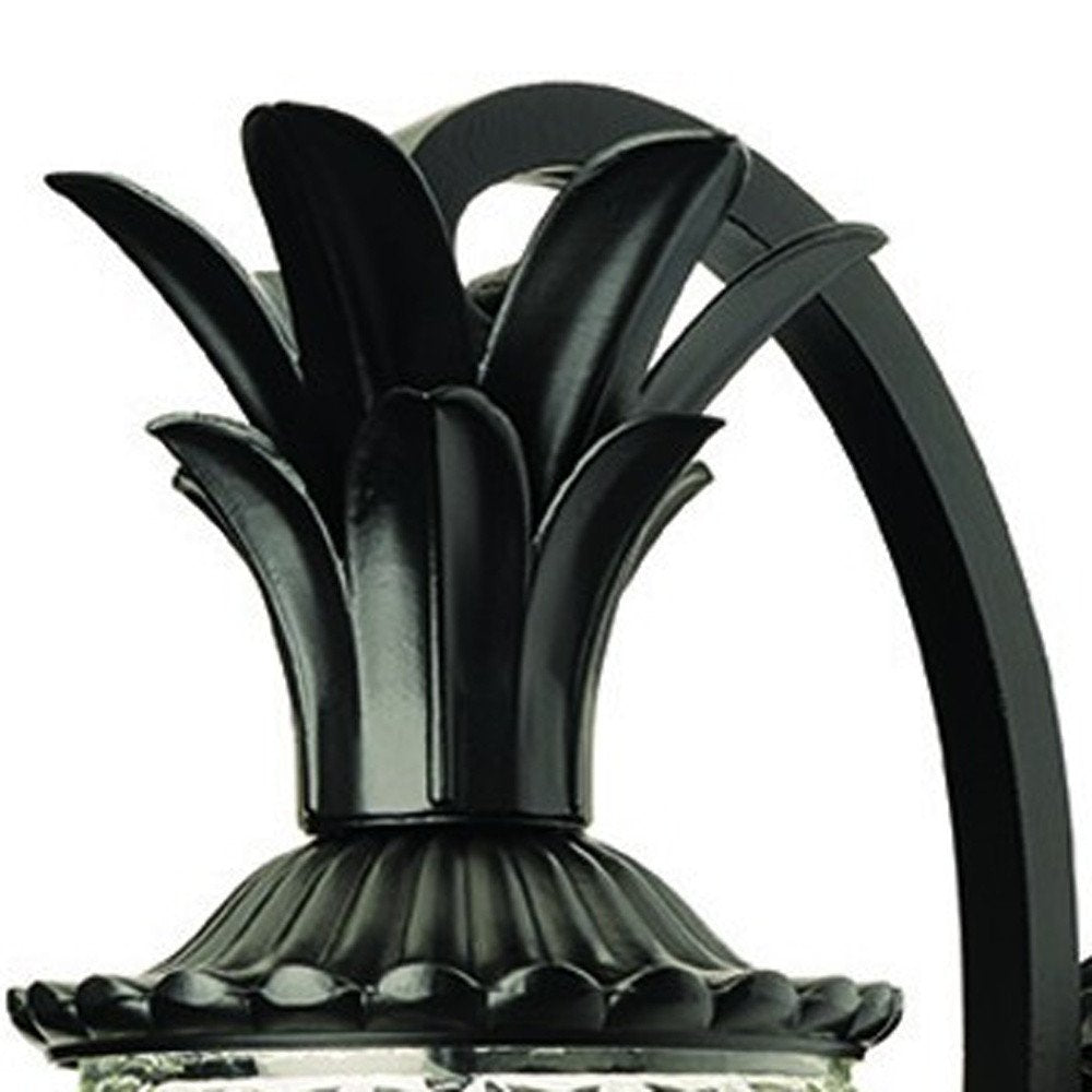 Matte Black Hanging Pineapple Wall Light HomeRoots