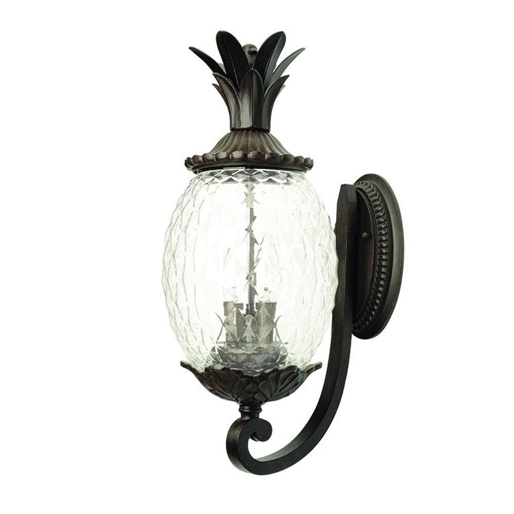 22" Black And Clear Metal and Glass Vanity Flush Mounted Sconce HomeRoots