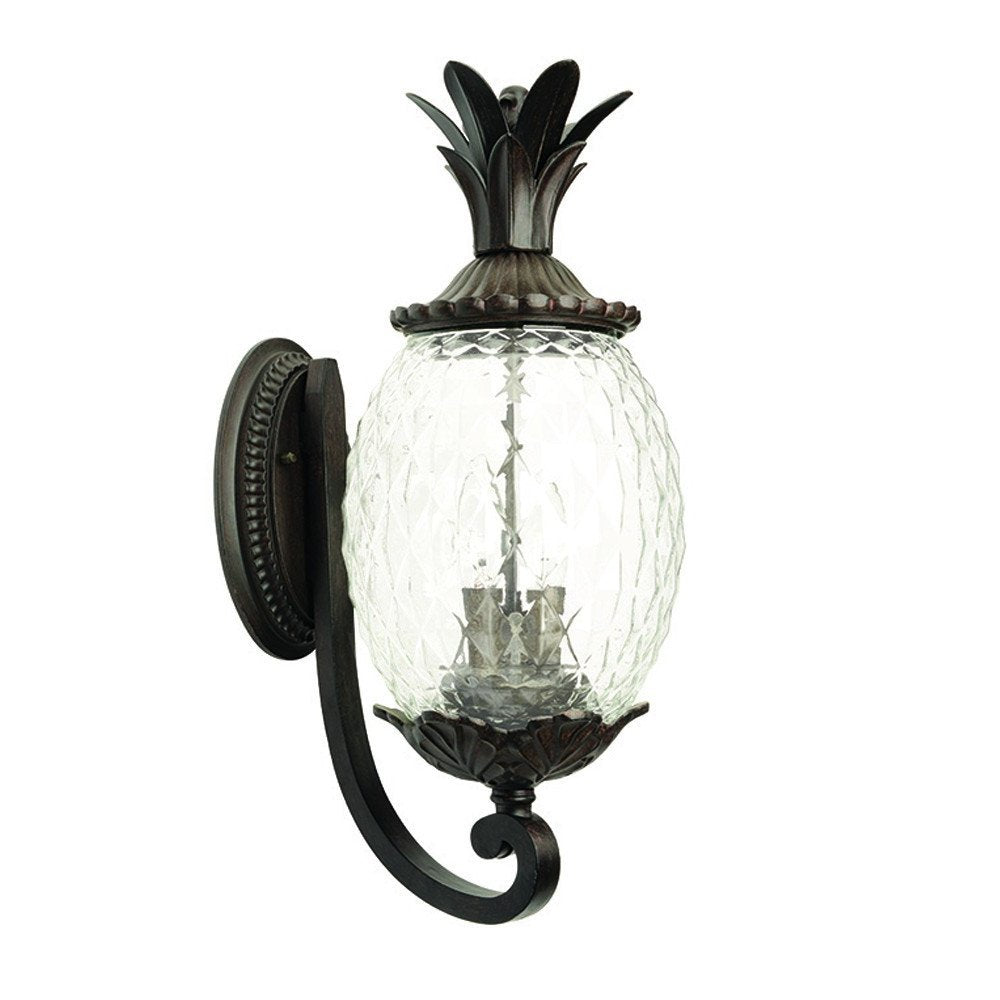 22" Black And Clear Metal and Glass Vanity Flush Mounted Sconce HomeRoots