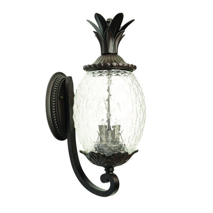 22" Black And Clear Metal and Glass Vanity Flush Mounted Sconce HomeRoots
