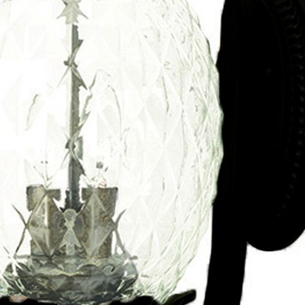 22" Black And Clear Metal and Glass Vanity Flush Mounted Sconce HomeRoots