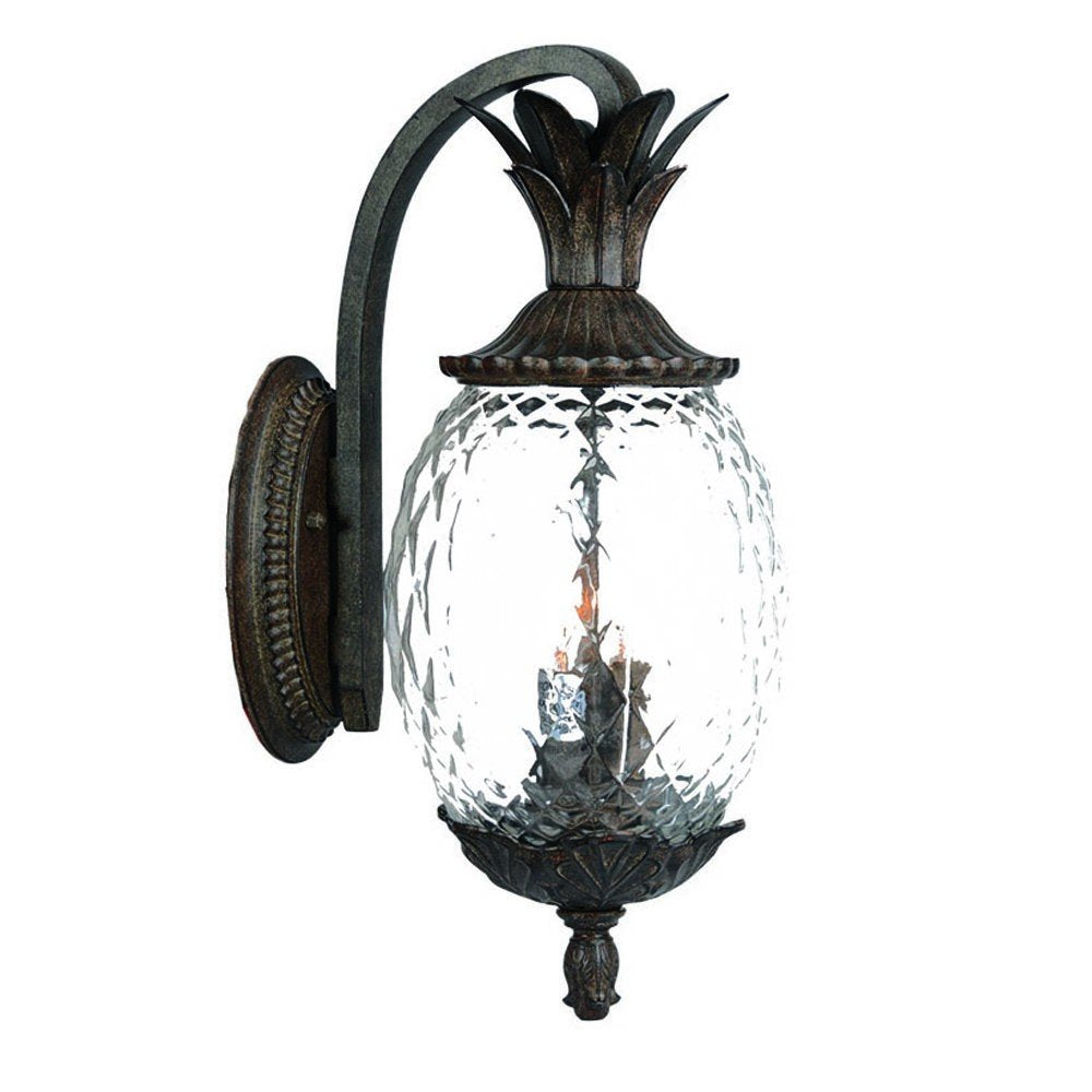 22" Black And Clear Metal and Glass Vanity Flush Mounted Sconce HomeRoots