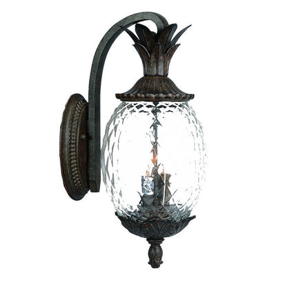 22" Black And Clear Metal and Glass Vanity Flush Mounted Sconce HomeRoots