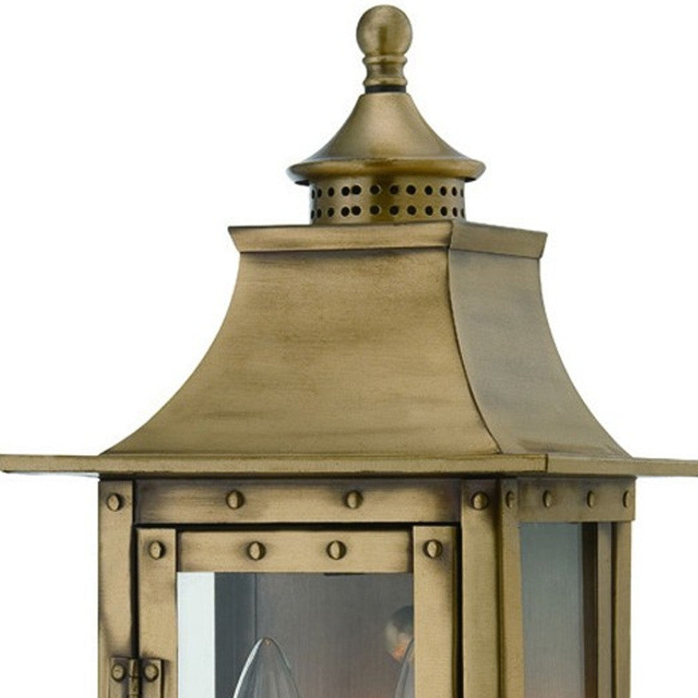 St. Charles 2-Light Aged Brass Wall Light