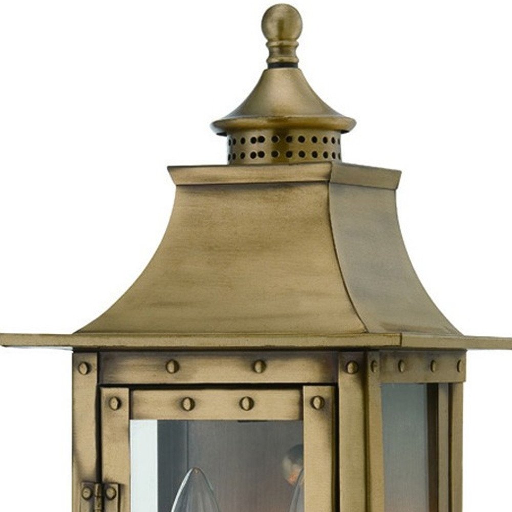St. Charles 2-Light Aged Brass Wall Light HomeRoots