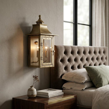 St. Charles 2-Light Aged Brass Wall Light HomeRoots