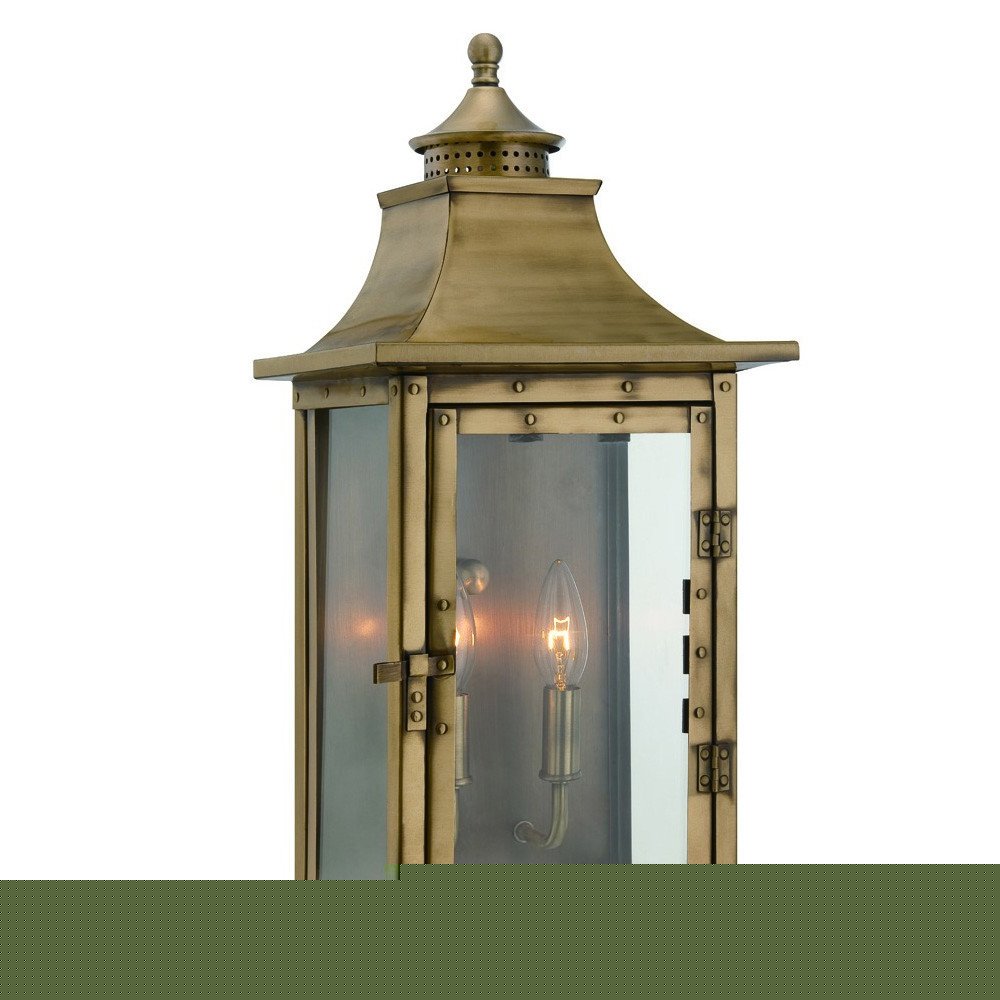 St. Charles 2-Light Aged Brass Wall Light HomeRoots
