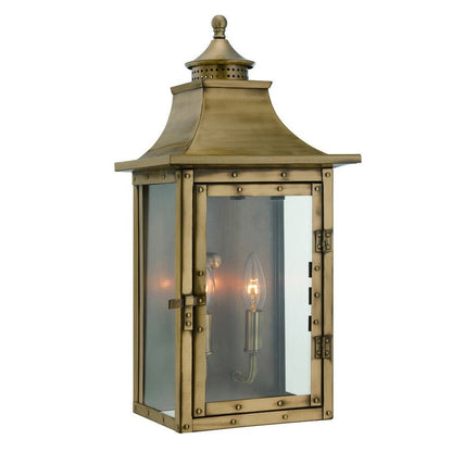 Brass And Clear Two Light Transparent Dimmable Outdoor Hanging Lights With Brass And Clear Shades HomeRoots