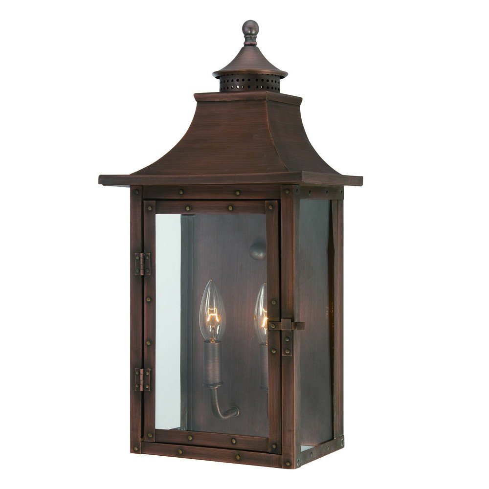 St. Charles 2-Light Acopper Patina Wall Light HomeRoots