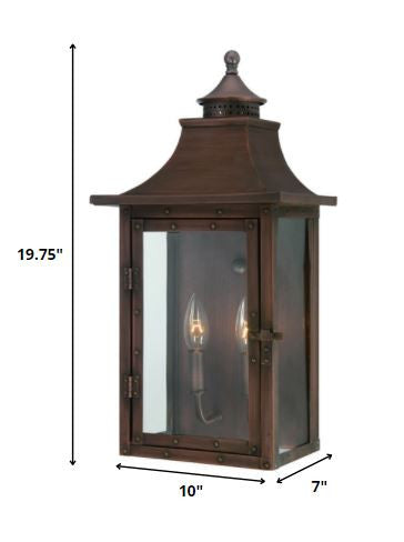 St. Charles 2-Light Acopper Patina Wall Light HomeRoots