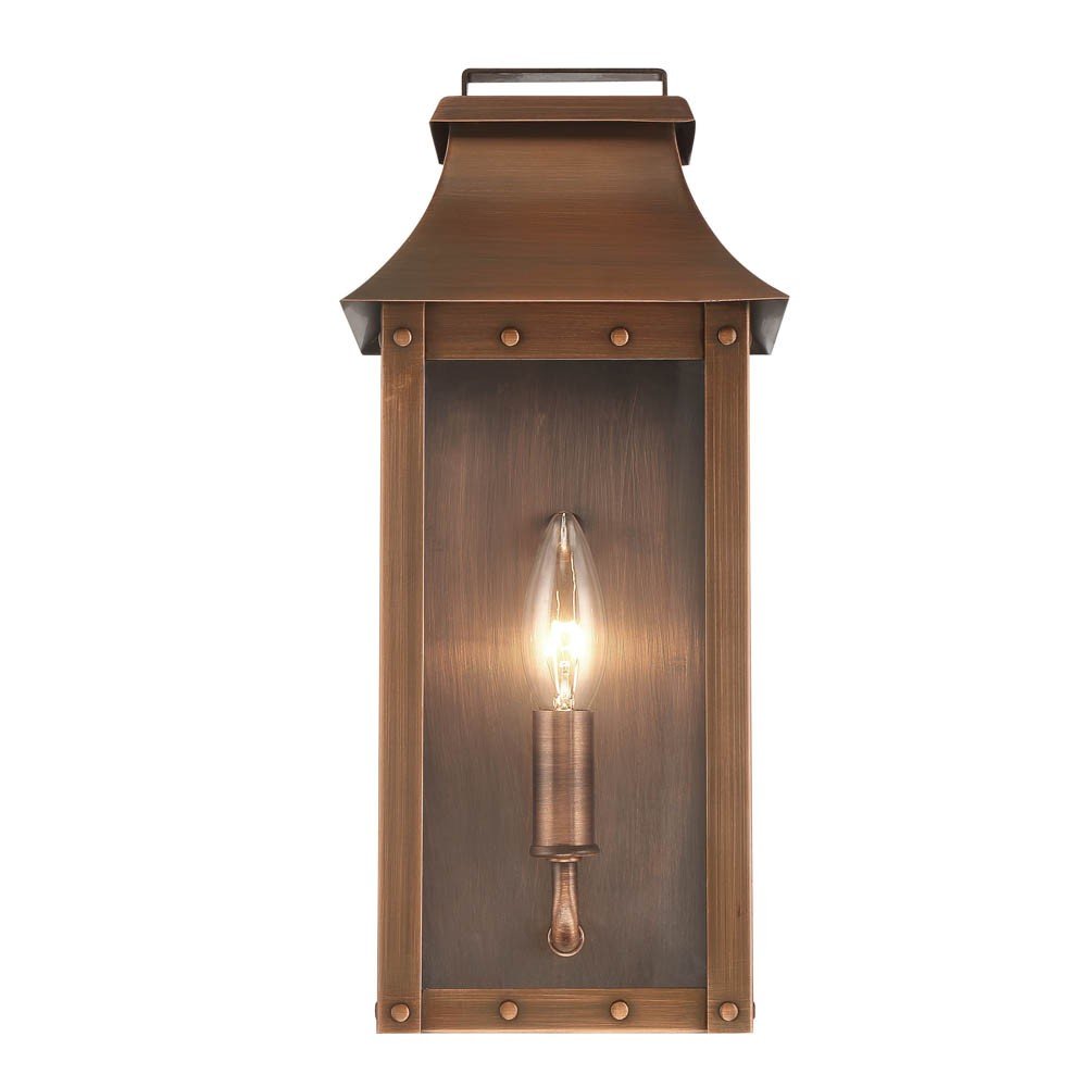 Copper And Clear Transparent Dimmable Outdoor Hanging Light With Copper And Clear Shades — view 1
