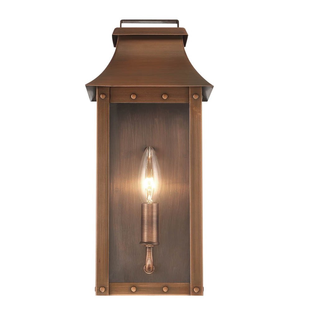 Manchester 1-Light Copper Patina Pocket Wall Light HomeRoots