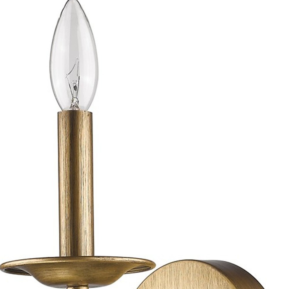 Light Gold Wall Sconce with Crystal Accent — view 4